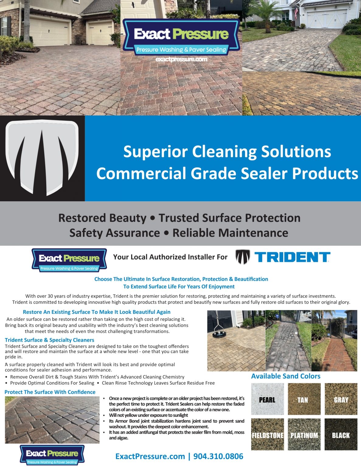 St Johns Paver Sealing Exact Pressure