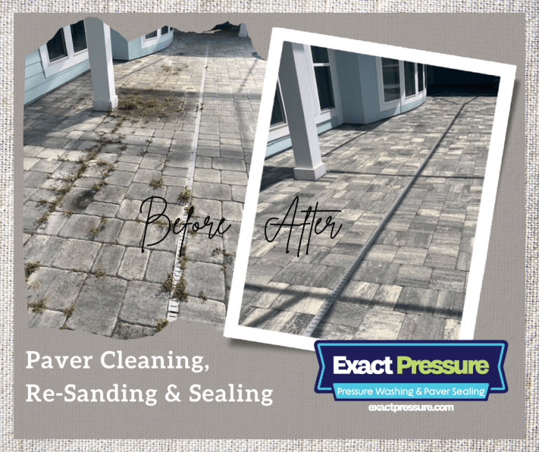 Paver weed removal Exact Pressure St Augustine